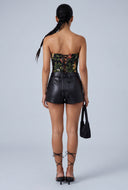 Vegan Leather Belted Skort
