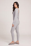 Lace Up Back Catsuit