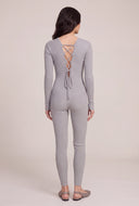 Lace Up Back Catsuit