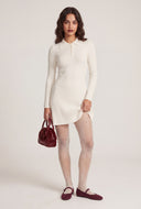 Rib Knit Polo Dress