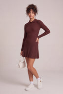 Rib Knit Polo Dress
