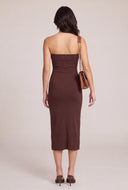 Contrast Strapless Midi Dress