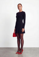 Rib Knit Long Sleeve Sweater Dress