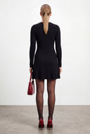 Rib Knit Long Sleeve Sweater Dress