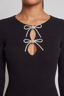 Glam Bow Midi Dress