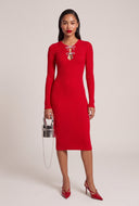 Glam Bow Midi Dress