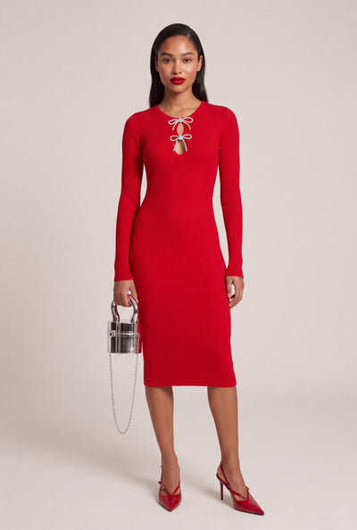 Glam Bow Midi Dress