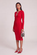 Glam Bow Midi Dress