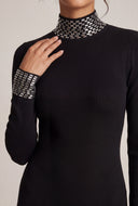 Glam Mock Neck Dress