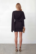 Mini Sweater Dress with Removable Scarf