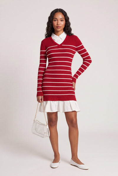 Striped Layered Look Dress
