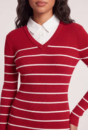 Striped Layered Look Dress