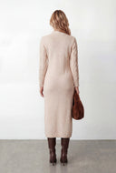 Anaya Cable Knit Mock Neck Sweater Dress