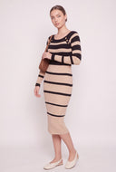 Striped Long Sleeve Dress