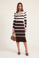 Striped Long Sleeve Dress