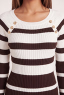 Striped Long Sleeve Dress