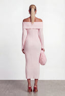 Ribbed Off The Shoulder Maxi Sweater Dress