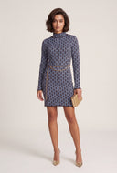 Geometric Mini Sweater Dress