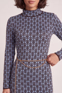 Geometric Mini Sweater Dress