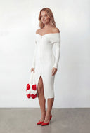 Adalynn Zip Front Fold Over Midi Dress