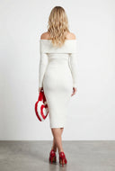 Adalynn Zip Front Fold Over Midi Dress