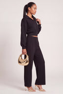 Jordyn Crop Polo Sweatshirt