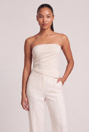 Asymmetrical Strapless Top