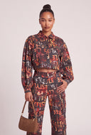 Graffiti Crop Shacket