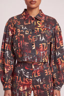 Graffiti Crop Shacket