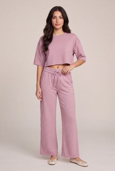 Acid Wash Drawstring Sweatpants