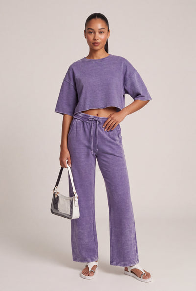 Acid Wash Drawstring Sweatpants