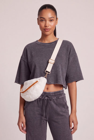 Acid Wash Crop Sweatshirt