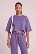 Acid Wash Crop Sweatshirt