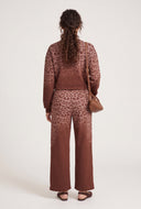 Glam Leopard Print Crop Sweatshirt