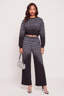 Glam Leopard Print Sweatpants