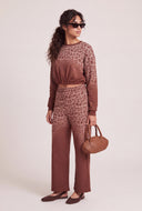 Glam Leopard Print Sweatpants