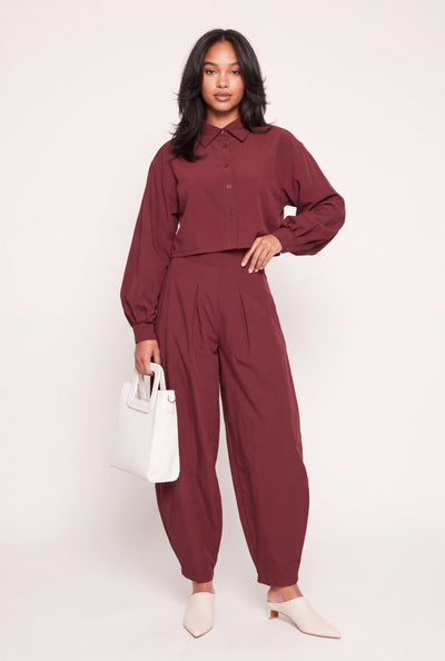 Pleated Balloon Pants