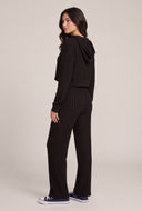 Maia Rib Knit Crop Hoodie