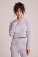 Maia Rib Knit Crop Hoodie