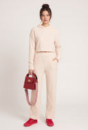 Maia Rib Knit Crop Hoodie