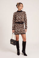 Leopard Print Crop Sweater