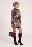 Leopard Print Crop Sweater