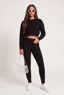 Donna Cable Knit Crop Sweater