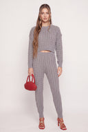 Donna Cable Knit Crop Sweater