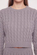 Donna Cable Knit Crop Sweater