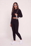 Donna Cable Knit Joggers