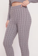 Donna Cable Knit Joggers