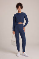 Donna Cable Knit Joggers