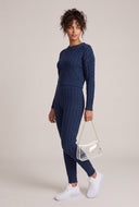 Donna Cable Knit Joggers