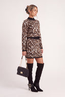 Leopard Print Mini Skirt
